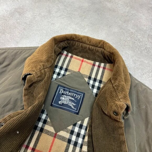 Burberry Vintage 90s hunter jacket cordury Classic beige monogram - Picture 3 of 6